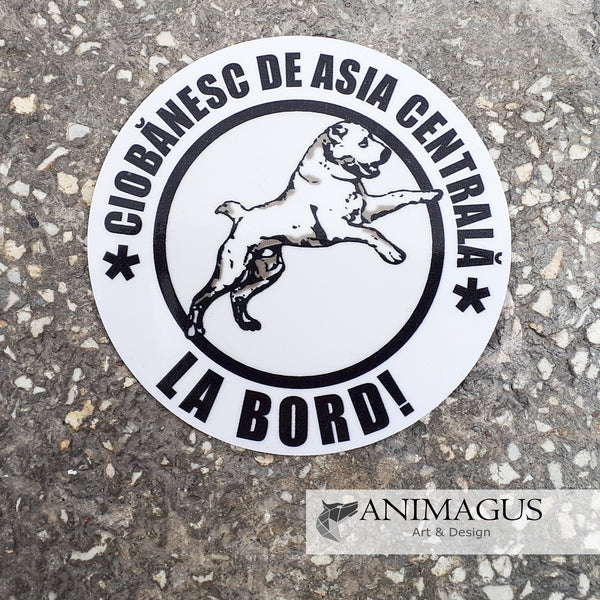 Ciobanesc de Asia Centrala - Sticker Auto - diverse modele