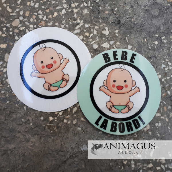 Bebe la Bord Sticker Rotund