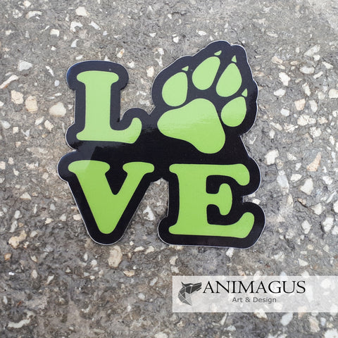 Love Paw Sticker