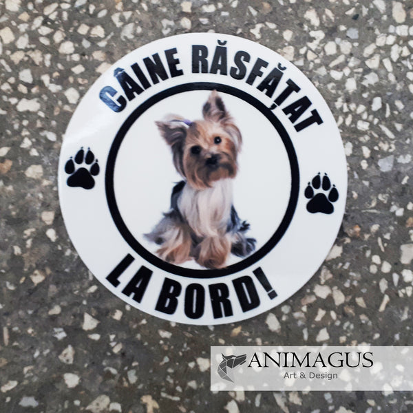 Yorkie Sticker Auto - diverse modele